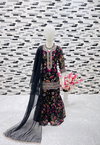 NOC 504 Faux Georgette Kids Wear Girls Sharara Readymade Suits Wholesale Shop In Surat